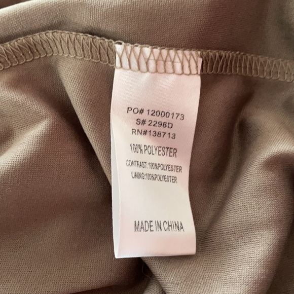 Doe & Rae Strapless Ruffle Dress, Taupe, Medium - Picture 8 of 9